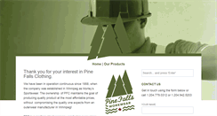 Desktop Screenshot of pinefallsclothing.com